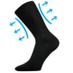 Obrázek z LONKA Ponožky slabé medicine ZDRAVAN 100% bavlněné s nestahujícím lemem ČERNÉ (3 páry) 