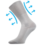 Obrázek z LONKA Ponožky slabé medicine ZDRAVAN 100% bavlněné s nestahujícím lemem SVĚTLE ŠEDÉ (3 páry) 
