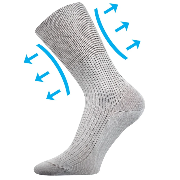 Obrázek z LONKA Ponožky slabé medicine ZDRAVAN 100% bavlněné s nestahujícím lemem SVĚTLE ŠEDÉ (3 páry) 