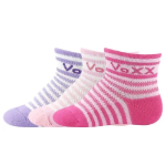 Obrázek z VOXX Ponožky kojenecké FREDÍČEK pruhované DÍVČÍ (3 páry) 