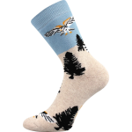 Obrázek z BOMA Ponožky dámské celofroté OWLANA se sovičkami 