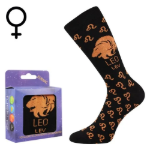Obrázek z BOMA Ponožky se znamením zvěrokruhu ZODIAC v krabičce LEV černé 
