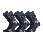 Obrázek z LONKA Ponožky trendy párované 1+1 DOBLE s obrázky PIRÁTŮ (3 páry) 