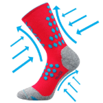 Obrázek z VOXX Ponožky kompresní sportovní FINISH s ionty stříbra NEON RŮŽOVÉ 