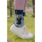 Obrázek z BOMA Ponožky dětské KRTEK proužkované TMAVĚ MODRÉ 