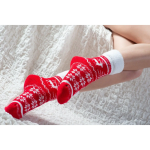 Obrázek z BOMA Ponožky zimní silné NORWAY vlněné ČERVENÉ 