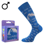 Obrázek z BOMA Ponožky se znamením zvěrokruhu ZODIAC v krabičce VODNÁŘ modré 