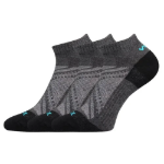 Obrázek z VOXX Ponožky krátké slabé REX 15 bavlněné TMAVĚ ŠEDÉ MELÉ (3 páry) 
