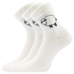 Obrázek z BOMA Ponožky zimní vlněné OVEČKANA smetanové (3 páry) 