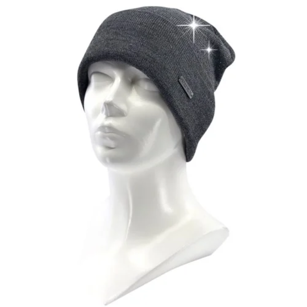 Obrázek z VOXX Čepice dámská pletená CARINA s lurexem ŠEDÁ 