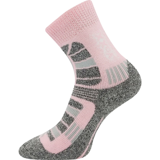 Obrázek z VOXX Ponožky dětské zimní TRACTION vlněné RŮŽOVÉ 