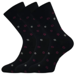 Obrázek z LONKA Ponožky dámské medicine FLOWRANA černé (3 páry) 