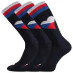 Obrázek z LONKA Ponožky pánské vtipné DEPATE s obrázky CZ vlajky (3 páry) 