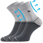 Obrázek z LONKA Ponožky medicine bavlněné ROGER 01 šedé (3 páry) 