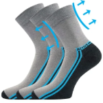 Obrázek z LONKA Ponožky medicine bavlněné ROGER 02 šedé (3 páry) 