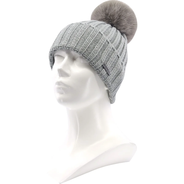 Obrázek z VOXX Čepice dámská pletená KORANDA s viskózou SVĚTLE ŠEDÁ 
