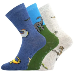 Obrázek z BOMA Ponožky dětské FILIP 07 ABS obrázkové MIX CHLAPECKÉ (3 páry) 
