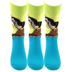 Obrázek z BOMA Ponožky společenské KR 211 s obrázkem Krtka ZELENÉ (3 páry) 