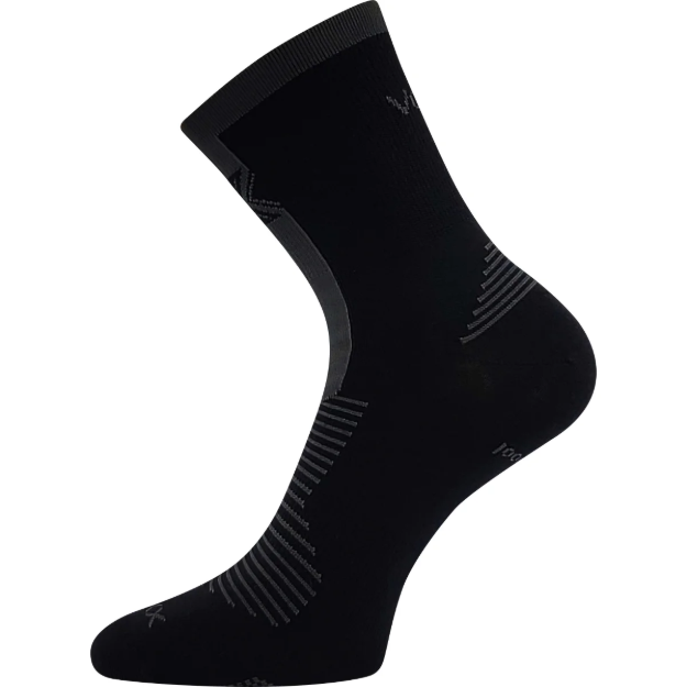 Obrázek z VOXX Ponožky slabé z merino WORALF s ionty stříbra ČERNÉ s tmavě šedou (3 páry) 