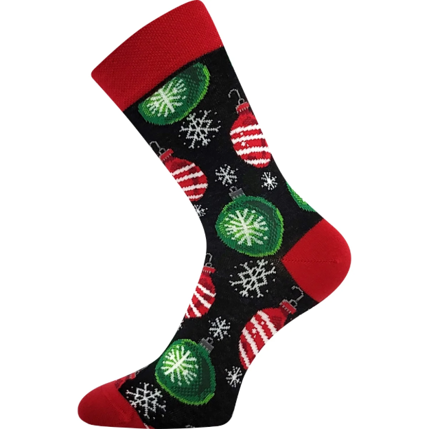 Obrázek z LONKA Ponožky dětské vánoční DAMER obrázkové s VÁNOČNÍMI OZDOBAMI (3 páry) 