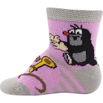 Obrázek z BOMA Ponožky kojenecké KRTEČEK obrázkové mix pro holčičky (3 páry) 