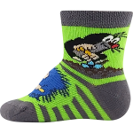 Obrázek z BOMA Ponožky kojenecké KRTEČEK obrázkové mix pro kluky (3 páry) 