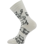 Obrázek z BOMA Ponožky zimní vlněné KOČKANA s viskózou SMETANOVÉ 