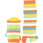 Obrázek z BOMA Ponožky prstové bavlněné PRSTAN 10 pruhované APRICOT 