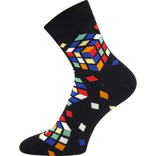 Obrázek z LONKA Ponožky společenské vtipné DEVIVE s obrázky KOSTKY (3 páry) 