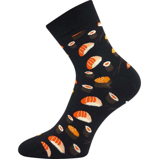Obrázek z LONKA Ponožky společenské vtipné DEVIVE s obrázky SUSHI (3 páry) 