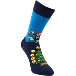 Obrázek z BOMA Ponožky společenské KR 211 s vánočním obrázkem Krtka TMAVĚ MODRÉ (3 páry) 