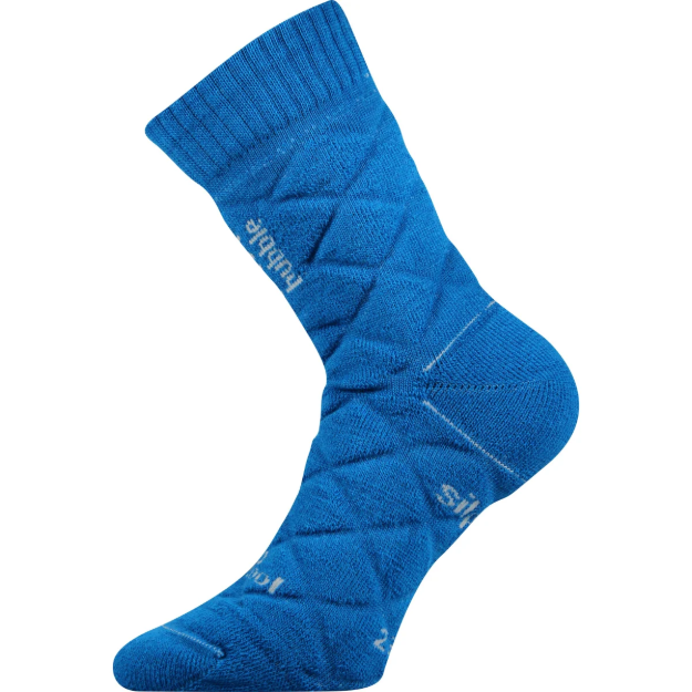 Obrázek z VOXX Ponožky silné dvouvrstvé z merino FORCE s ionty stříbra MODRÉ 