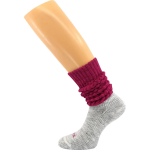 Obrázek z VOXX Ponožky dámské zimní NARVIK s merinem a alpakou TMAVĚ RŮŽOVÉ 