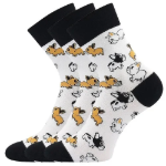 Obrázek z LONKA Ponožky společenské vtipné DEVIVE s obrázky PEJSKŮ (3 páry) 