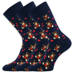 Obrázek z LONKA Ponožky společenské vtipné DEVIVE s obrázky MEDVÍDKŮ (3 páry) 