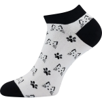Obrázek z LONKA Ponožky barevné DEWOW s obrázky KOČEK v bílé (3 páry) 