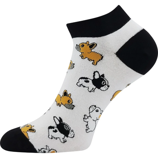 Obrázek z LONKA Ponožky barevné DEWOW s obrázky PEJSKŮ (3 páry) 