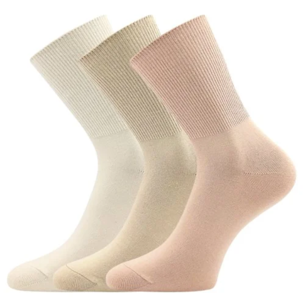 Obrázek z LONKA Ponožky dámské HARMONA s medicine lemem MIX BAREV (3 páry) 