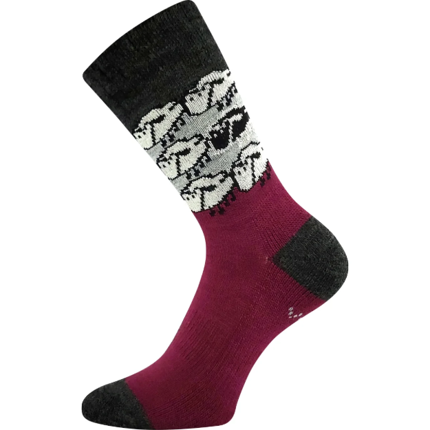 Obrázek z VOXX Ponožky silné zimní KAIKOURA s vlnou FUXIA 