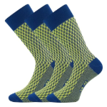 Obrázek z LONKA Ponožky pánské žakárové ŽERYK s bavlnou MODRÉ (3 páry) 