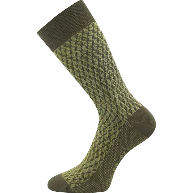 Obrázek z LONKA Ponožky pánské žakárové ŽERYK s bavlnou KHAKI (3 páry) 