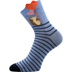 Obrázek z BOMA Ponožky dámské LEYKA obrázkové MIX B s ježky (3 páry) 