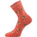 Obrázek z BOMA Ponožky dámské LEYKA obrázkové MIX B s ježky (3 páry) 