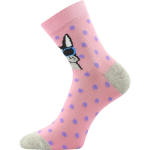 Obrázek z BOMA Ponožky dívčí LEY obrázkové MIX A s pejsky (3 páry) 