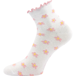 Obrázek z LONKA Ponožky dívčí SOPHINKA s ozdobným lemem MIX s kytičkami (3 páry) 