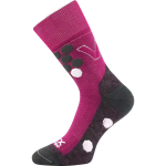Obrázek z VOXX Ponožky dvouvrstvé s jemným lemem TAYRON z merino vlny s ionty stříbra FUXIA 
