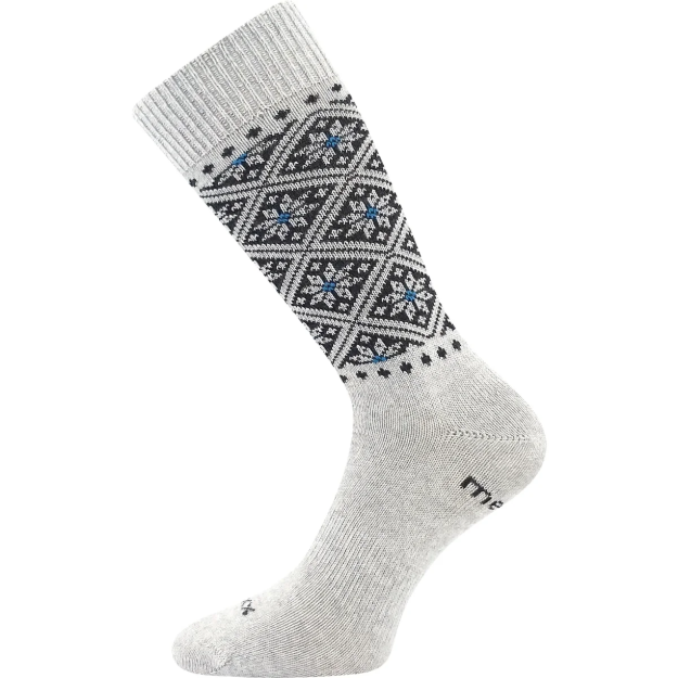 Obrázek z VOXX Ponožky dámské silné NORDKAPP z merino a s ionty stříbra SVĚTLE ŠEDÉ 
