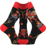 Obrázek z LONKA Ponožky unisex mikulášské TREPIFAJXL s obrázky ČERTŮ (3 páry) 