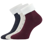 Obrázek z LONKA Ponožky dámské celofroté HERMIONA s puntíčky MIX (3 páry) 