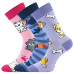 Obrázek z BOMA Ponožky dětské KAITO s obrázky DÍVČÍ mix F (3 páry) 